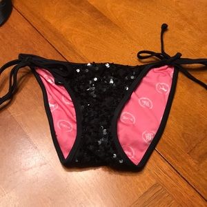 PINK sequin bikini bottoms